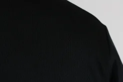 Veste de cuisine unisexe Egochef Ottavio Air Plus noire 100% microfibre à manches longues