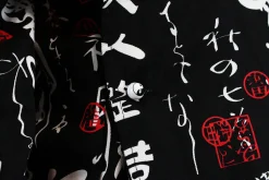 Veste de cuisine unisexe Egochef Sushi caractères japonais kimono 100% coton à manches longues