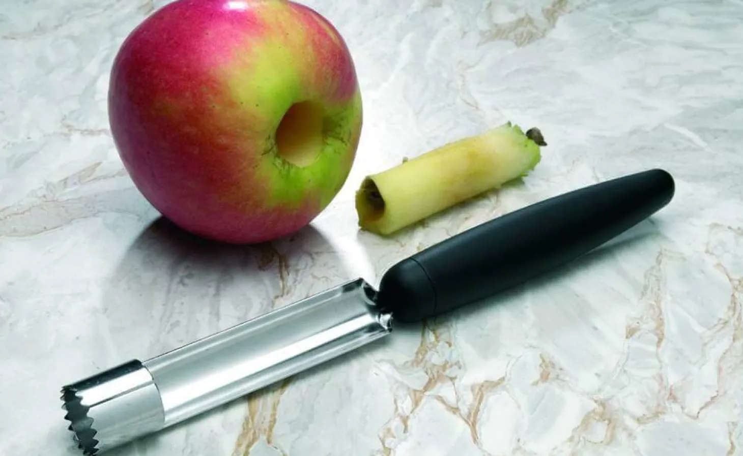 Vide-pommes professionnel Matfer lame crantée acier inox 10cm manche PP