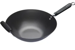 Wok antiadhésif Kitchen Craft acier carbone 36cm