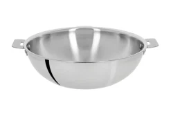 Wok Cristel Casteline amovible en inox 3 plis