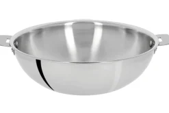 Wok Cristel Casteline amovible en inox 3 plis