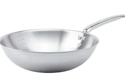 Wok De Buyer Alchimy 32cm en inox 18/10 multicouches 3 plis