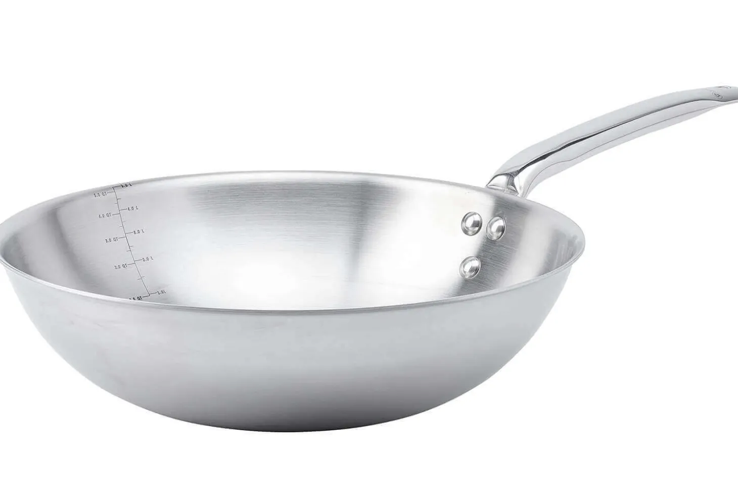 Wok De Buyer Alchimy 32cm en inox 18/10 multicouches 3 plis