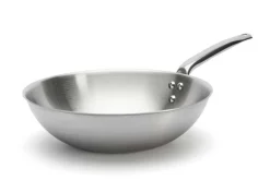 Wok De Buyer Alchimy 28cm en inox 18/10 multicouches 3 plis