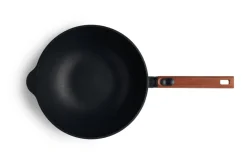Wok Woll Diamond QXR Eco Logic en fonte d'aluminium manche amovible bois