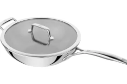 Wok Zwilling Peak Ceraforce® HyCoat en inox et revêtement céramique avec couvercle en verre 30cm